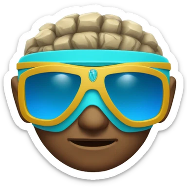 roman gladiator wearing modern neon racing sunglasses sticker