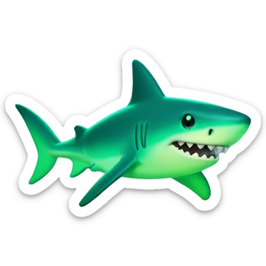 Glow in the dark shark more like green glowing shark sticker