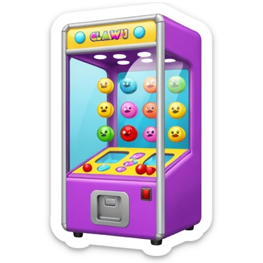 give me an arcade game claw machine sticker