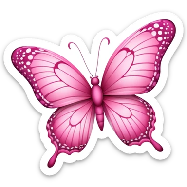 Pink butterfly  sticker