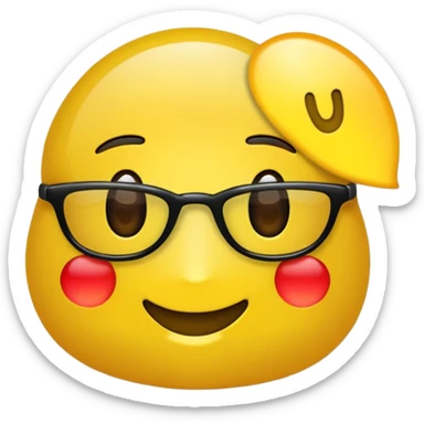 Maak een sticker in fluo kleur van de tekens "+U" sticker