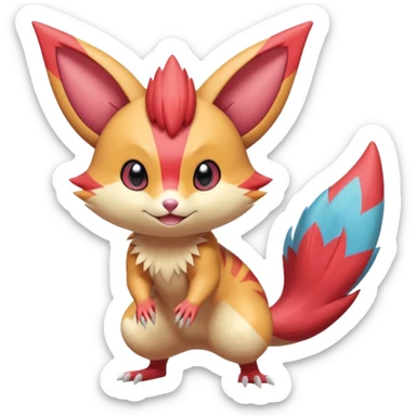 Sneasel-Furret-Victini-fusion sticker