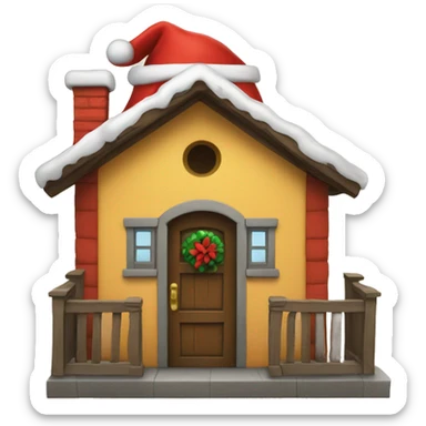 casita de santa claus  sticker