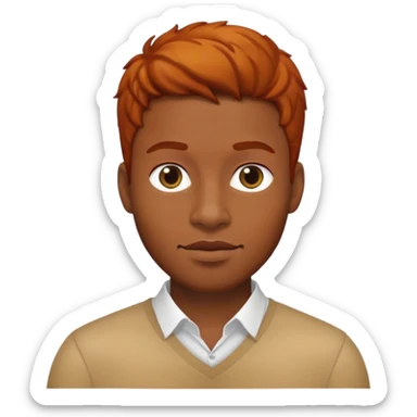 Ugly black guy with ginger hair sticker