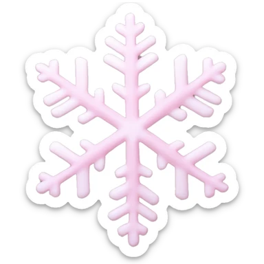 pastel pink snowflake  sticker