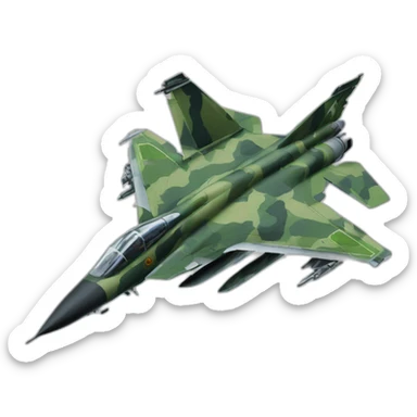 Saab viggen fighter jet with green camo sticker