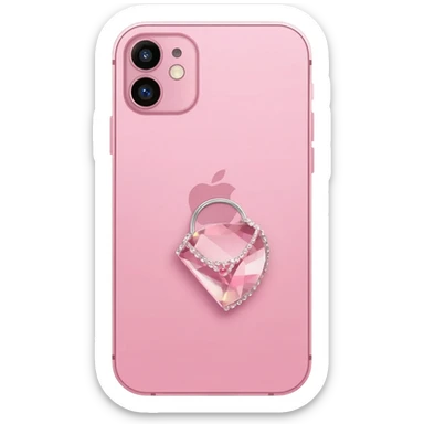 highlight my message with a pink phone that has a phone charm attached sticker