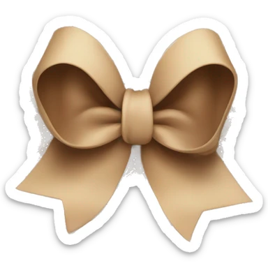 Beige and brown checkered bow  sticker