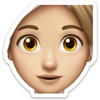 best friends for girl brown hair and white skin sticker