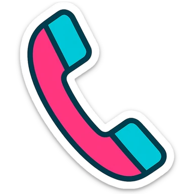 phone icon, simple and modern sticker