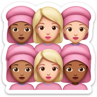 artists in pink protesting for spam meat sticker