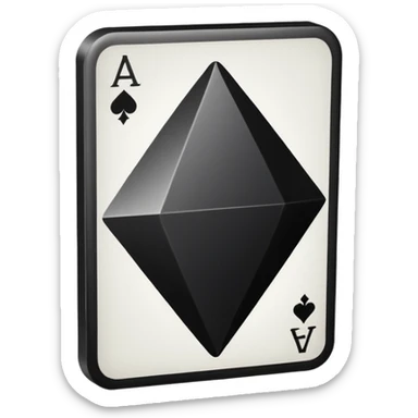 3d diamond shape matte black. diamond shape like on a playing card sticker