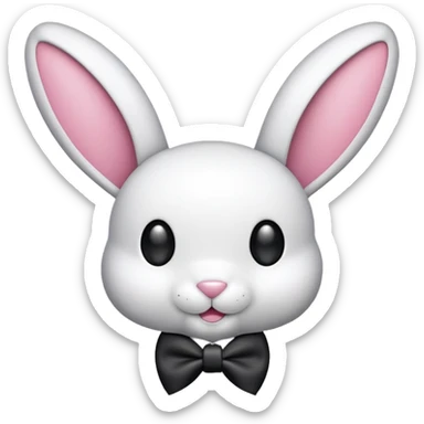 playboy bunny wearing bow tie logo (side view) sticker