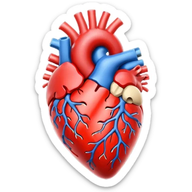 Anatomy heart black sticker