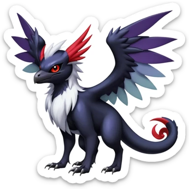 Shiny Dark Nargacuga-Absol-Noibat-Noivern-Hybrid (Full body) sticker
