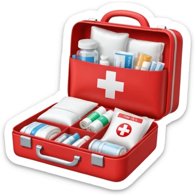open first aid kit sticker