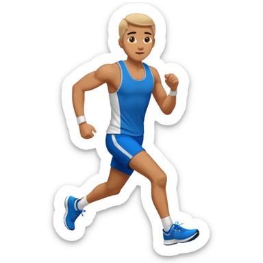 man running in sportswear sticker
