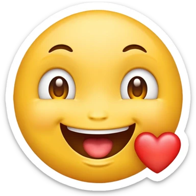 Yellow emoji drooling in love  sticker
