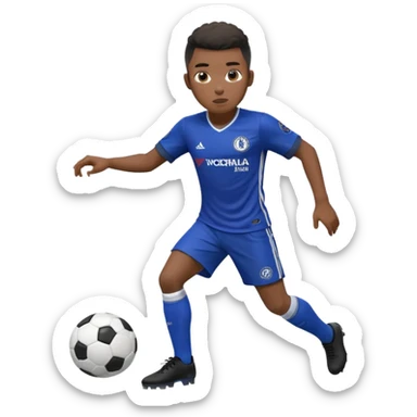 Black chelsea fc player shooting sticker