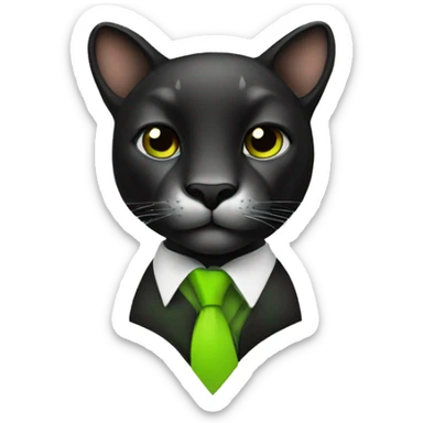 black puma with a lime green tie sticker