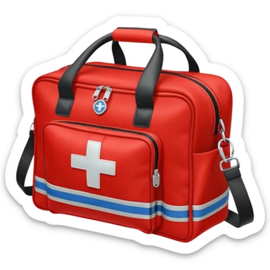 red paramedic bag sticker