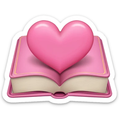 pink book with pink heart sticker