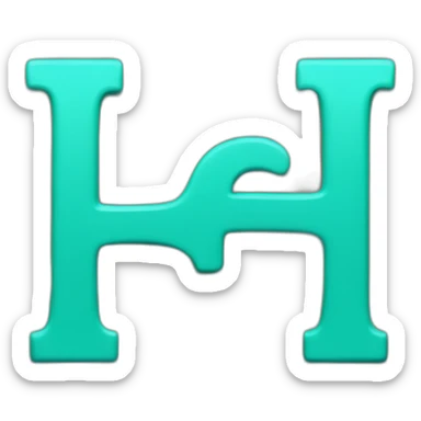 two alphabet letters, one after the other, one is a black lowercase letter t and the other is a turquose verical bar sticker