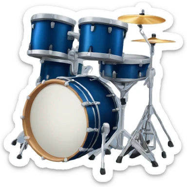 dark blue drum kit sticker