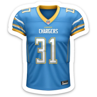 Los Angeles Chargers uniform  sticker