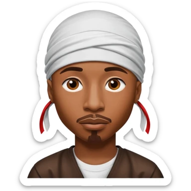 2Pac only face and durage sticker