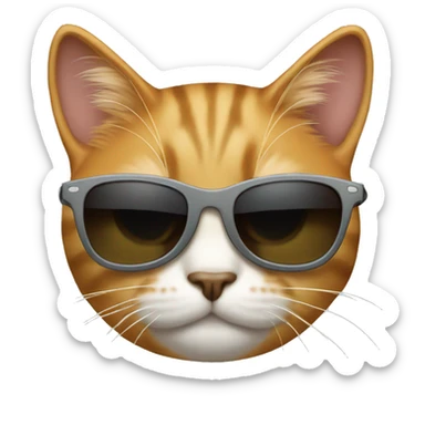 Cat with sunglasses sticker