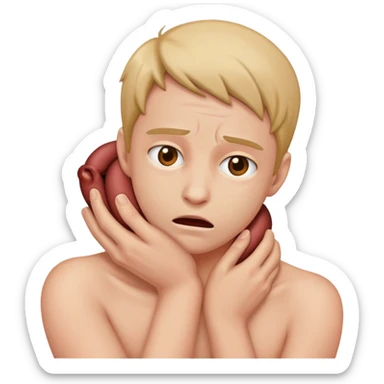 Me strangling myself sticker