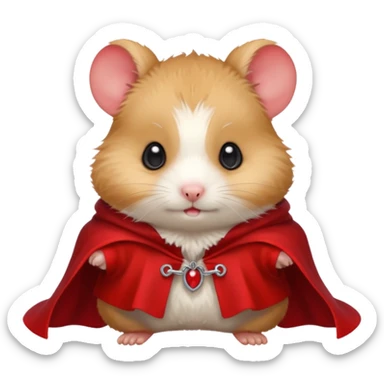 {
      "type": "object",
      "look": "hamster in red collar cloak",
      "description": "a tiny vampire hamster wearing a red collar cloak"
    } sticker