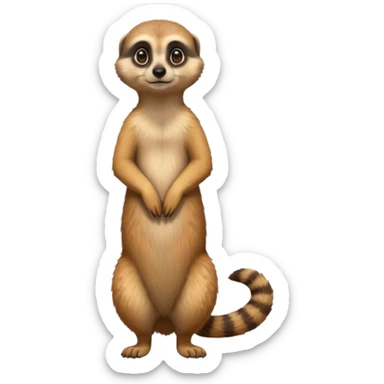 a meerkat standing sticker