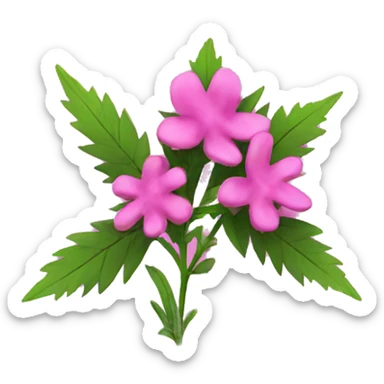 Pink weed sticker