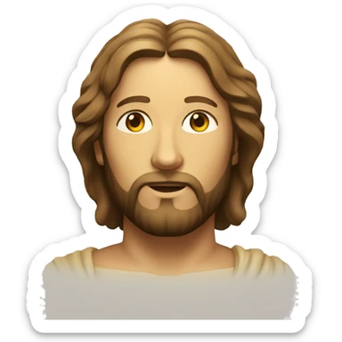 jesus lying down like budha sticker