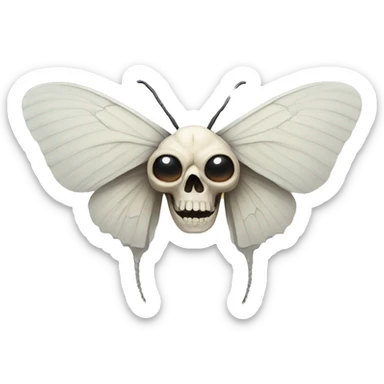 Skull moth sticker