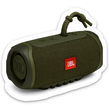 military-themed portable JBL speaker with olive green and black colors sticker