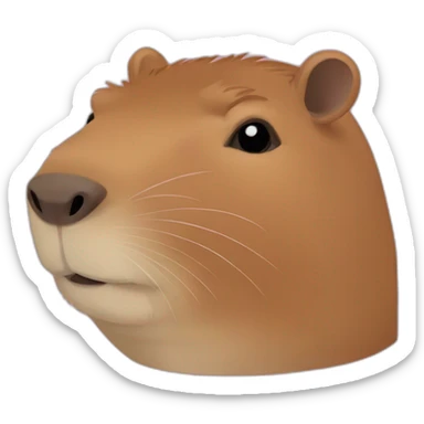 Un capybara qui se fait tape par un chat sticker
