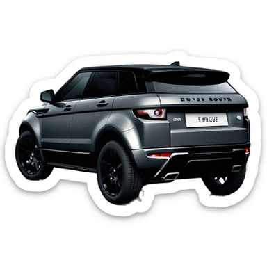 Dark Grey new Range Rover Evoque with black wheels sticker