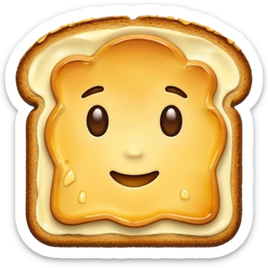 toasted bread on butter sticker