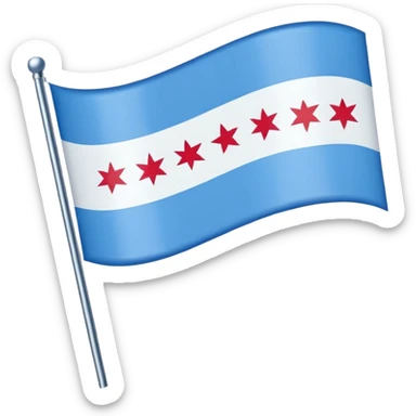 Chicago city flag sticker
