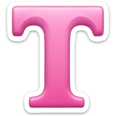 Pink letter T sticker