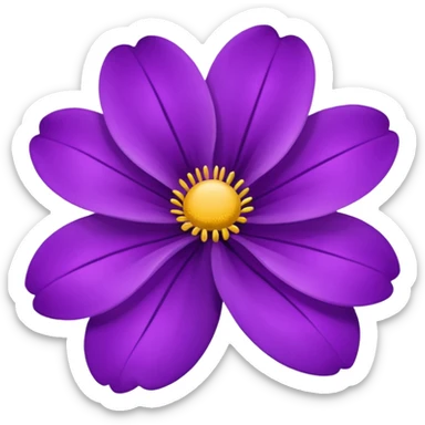 purple flower sticker