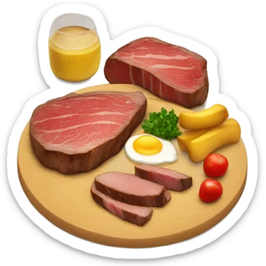 Steak meal Lunch sticker
