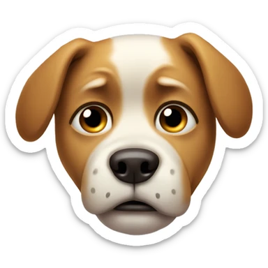 sad dog crying sticker