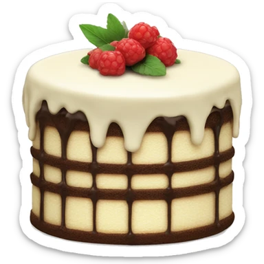 vanilla cake with vanilla topping sticker