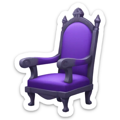 purple throne sticker