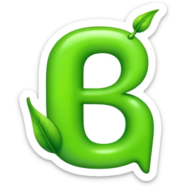 Letter B with a bote sticker