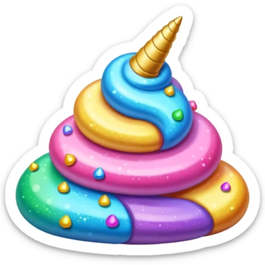 Unicorn poop sticker